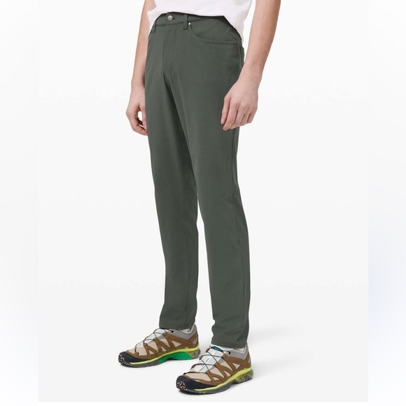 Lululemon ABC Pant Slim 32” Warpstreme Khaki Olive Green Size 42 - Picture 1 of 15